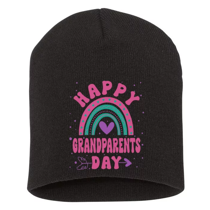 Happy Grandparents Day Funny Grandparents Day Gift Short Acrylic Beanie