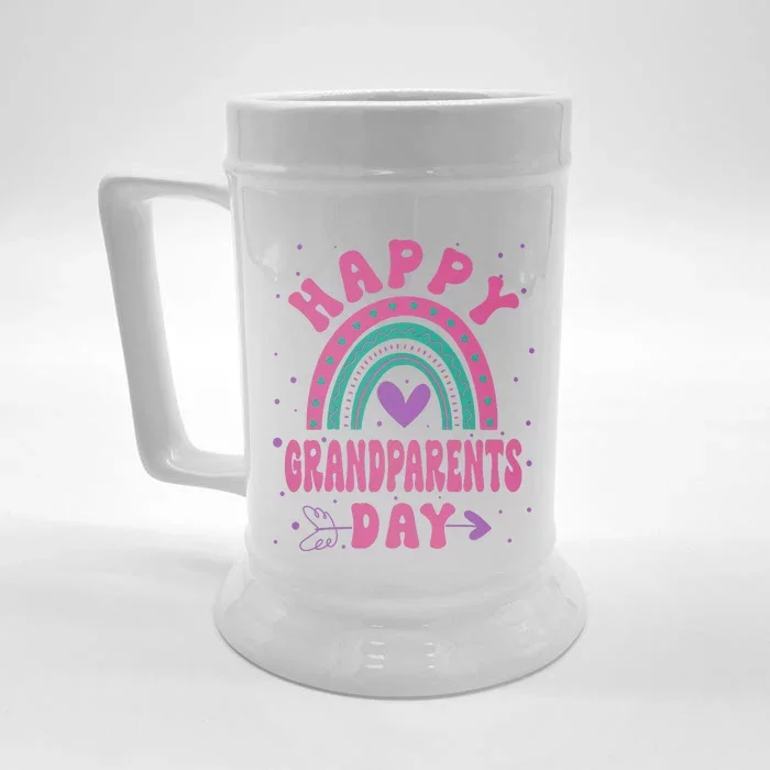 Happy Grandparents Day Funny Grandparents Day Gift Front & Back Beer Stein