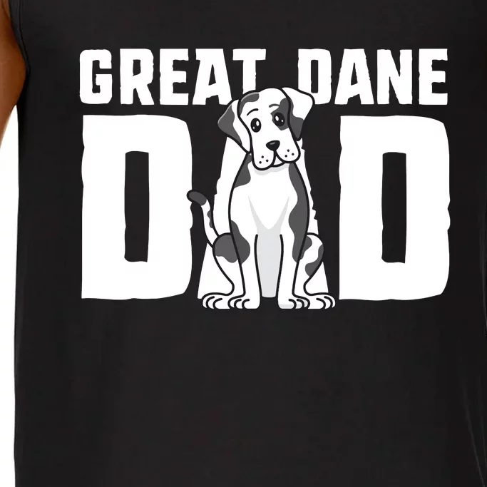 Harlequin Great Dane Dad Dog Father Puppy Adoption Owner Comfort Colors® Tank Top