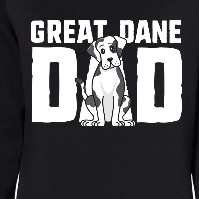 Harlequin Great Dane Dad Dog Father Puppy Adoption Owner Womens California Wash Sweatshirt