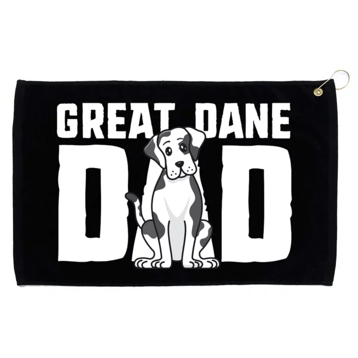 Harlequin Great Dane Dad Dog Father Puppy Adoption Owner Grommeted Golf Towel