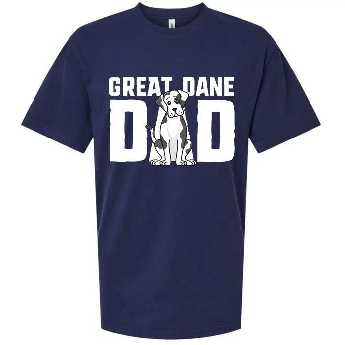 Harlequin Great Dane Dad Dog Father Puppy Adoption Owner Sueded Cloud Jersey T-Shirt