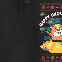 Happy Groundhog Day Teen Dry Zone Grid Performance Polo