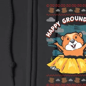 Happy Groundhog Day Teen Full Zip Hoodie