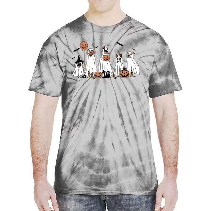 Halloween Ghost Dog Tie-Dye T-Shirt