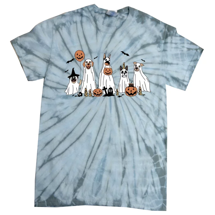 Halloween Ghost Dog Tie-Dye T-Shirt