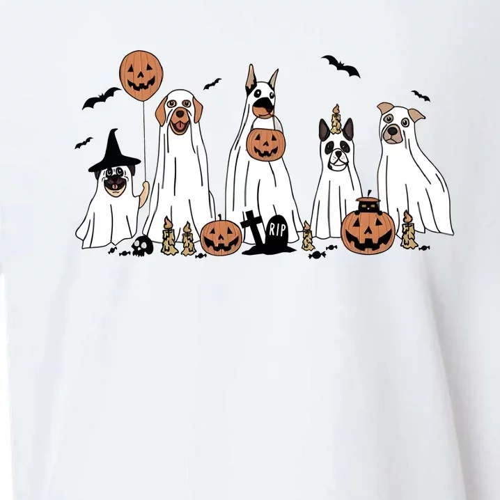 Halloween Ghost Dog Sueded Cloud Jersey T-Shirt