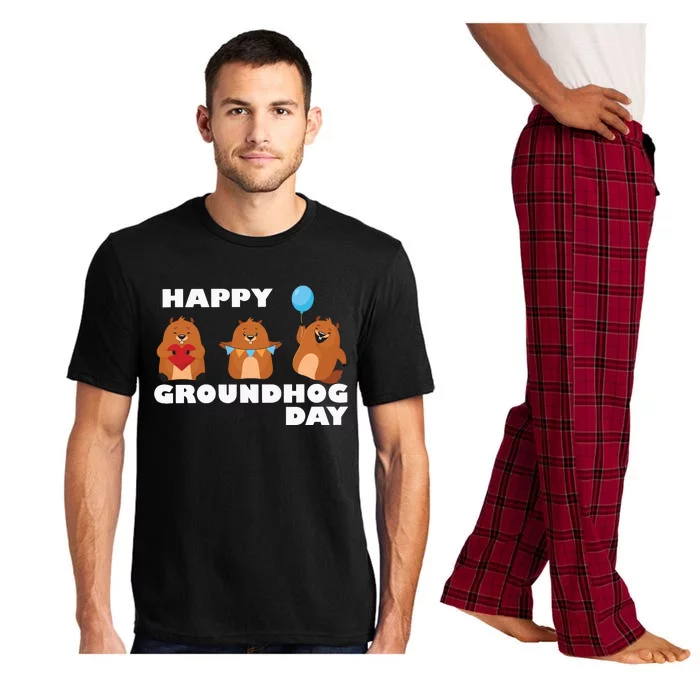 Happy Groundhog Day Pajama Set