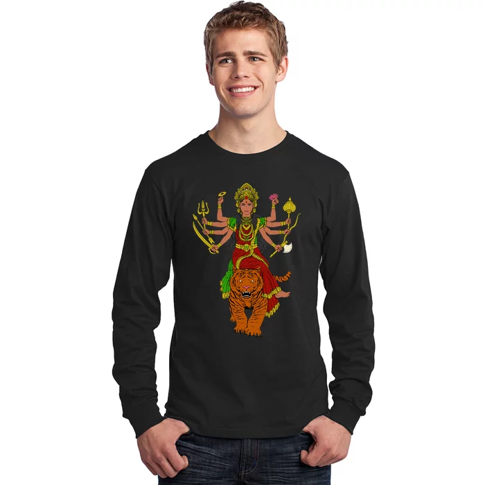 Hindu God Durga Long Sleeve Shirt