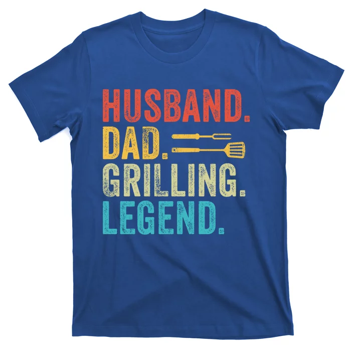 Husband Grill Dad Legend Vintage Grilling Bbq Fathers Day Gift T-Shirt