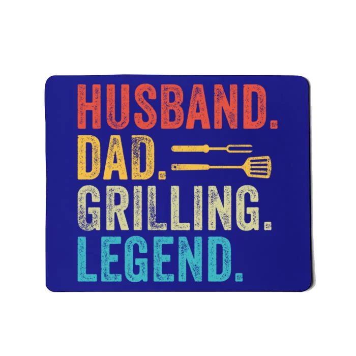 Husband Grill Dad Legend Vintage Grilling Bbq Fathers Day Gift Mousepad