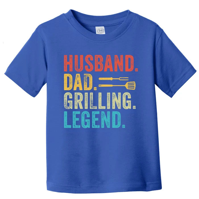 Husband Grill Dad Legend Vintage Grilling Bbq Fathers Day Gift Toddler T-Shirt