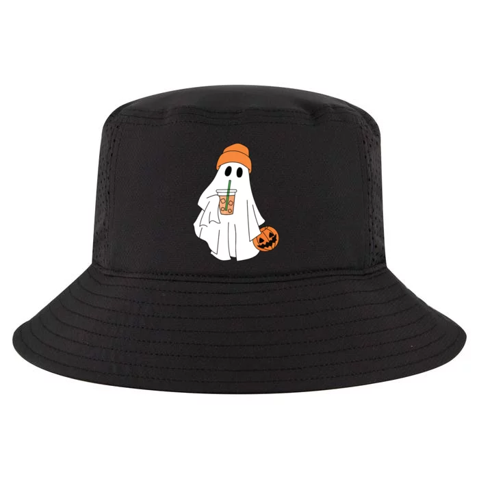 Halloween Ghost Drinking Coffee Ghost Ice Coffee Women Cool Comfort Performance Bucket Hat