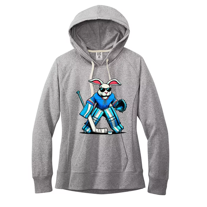 Hockey Goalie Easter Bunny Eggs Women's Fleece Hoodie