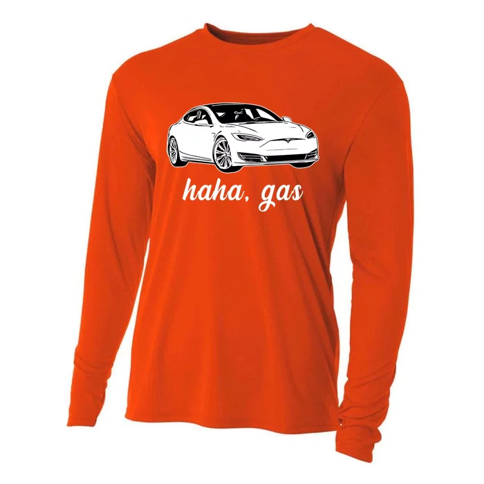 Haha Gas Electric Car Cooling Performance Long Sleeve Crew