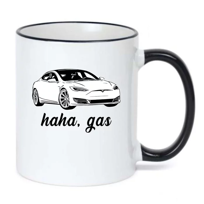 Haha Gas Electric Car Black Color Changing Mug