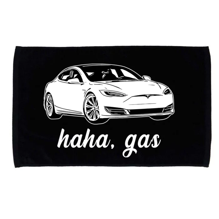 Haha Gas Electric Car Microfiber Hand Towel