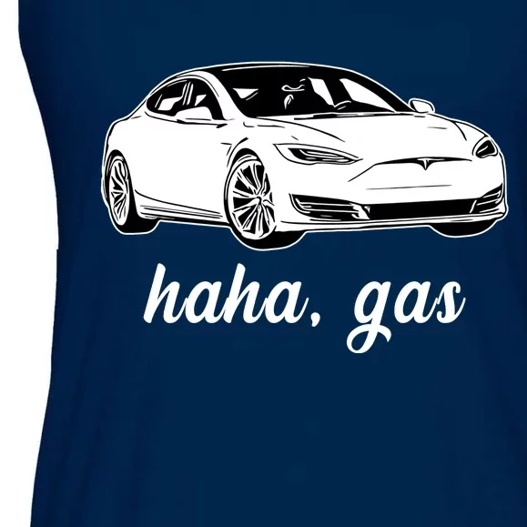 Haha Gas Electric Car Ladies Essential Flowy Tank