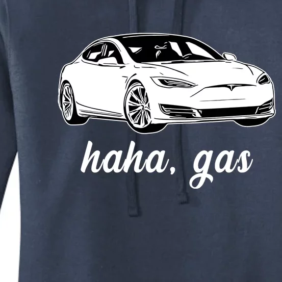 Haha Gas Electric Car Women's Pullover Hoodie