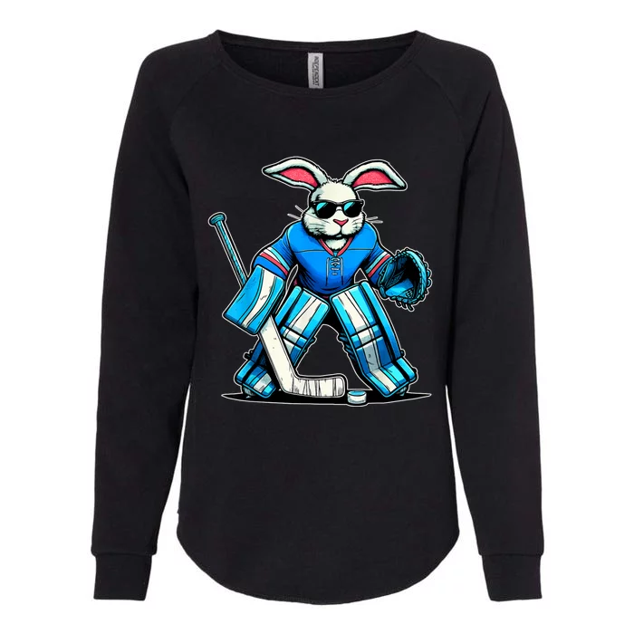 Hockey Goalie Easter Bunny Eggs Womens California Wash Sweatshirt