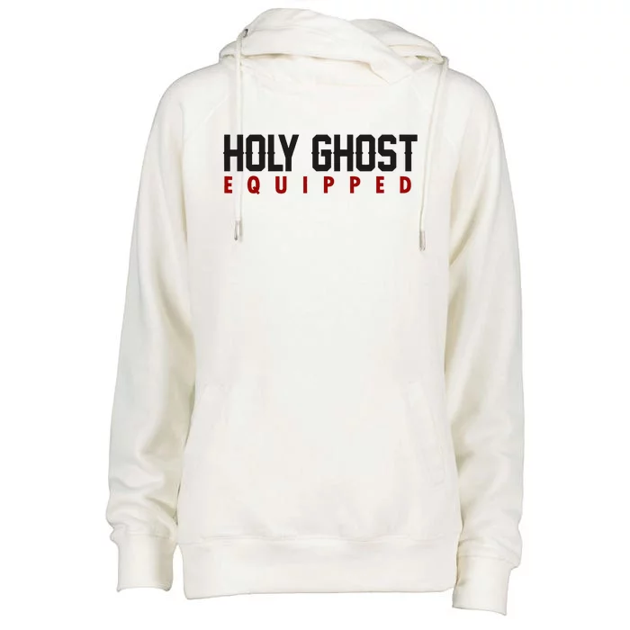 Holy Ghost Equipped Womens Funnel Neck Pullover Hood