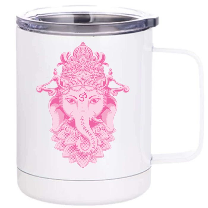 Hindu Ganesh Elephant Yoga Gift Front & Back 12oz Stainless Steel Tumbler Cup