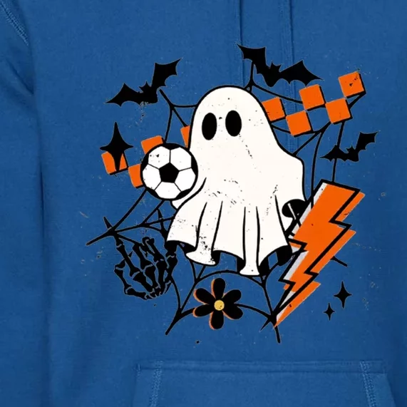 Halloween Ghost Football Football Coach Halloween Funny Gift Premium Hoodie