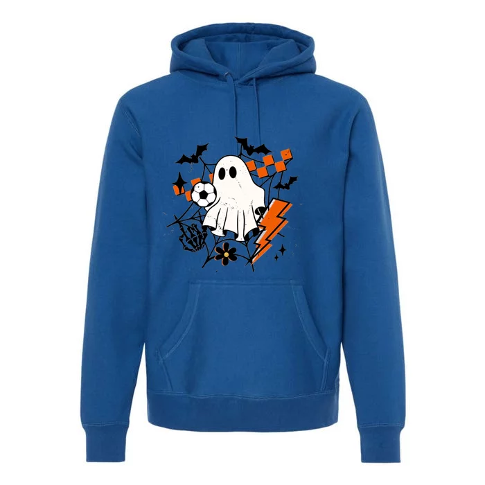 Halloween Ghost Football Football Coach Halloween Funny Gift Premium Hoodie