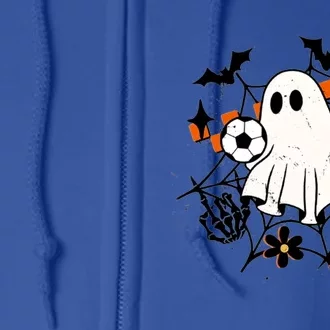 Halloween Ghost Football Football Coach Halloween Funny Gift Full Zip Hoodie