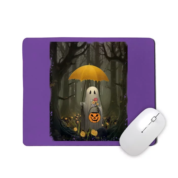 Halloween Ghost Floral Forest Gothic Pumpkin Kids Mousepad