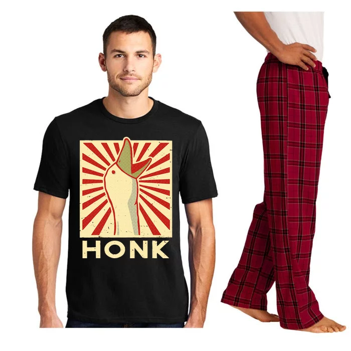 Honk goose  Funny Duck chicken meme Idea Pajama Set