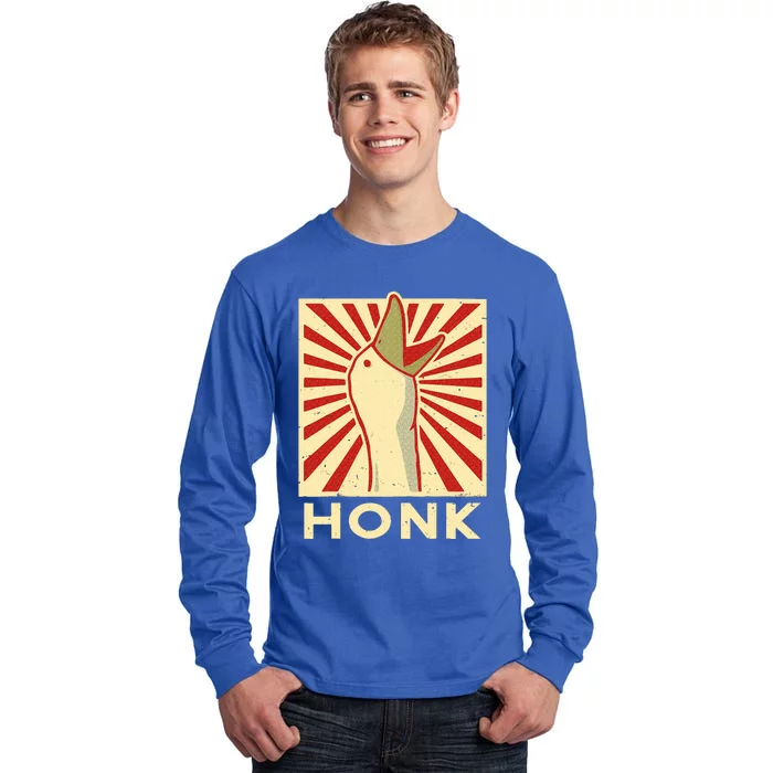 Honk goose  Funny Duck chicken meme Idea Tall Long Sleeve T-Shirt