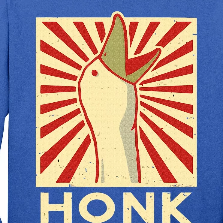 Honk goose  Funny Duck chicken meme Idea Tall Long Sleeve T-Shirt