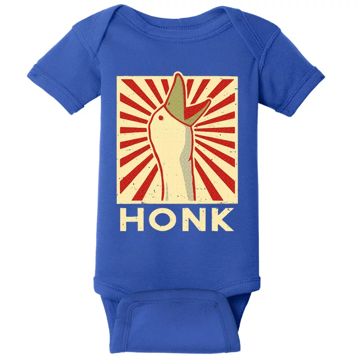 Honk goose  Funny Duck chicken meme Idea Baby Bodysuit