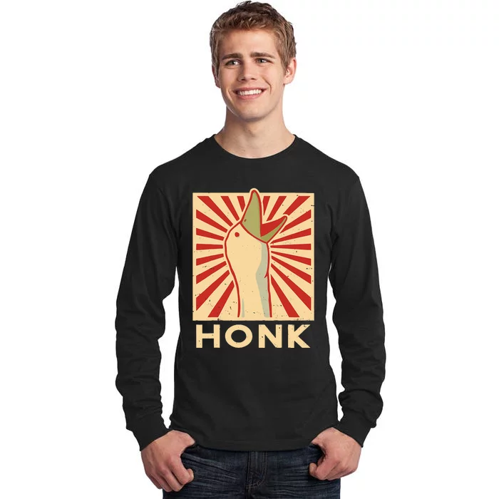 Honk goose  Funny Duck chicken meme Idea Tall Long Sleeve T-Shirt