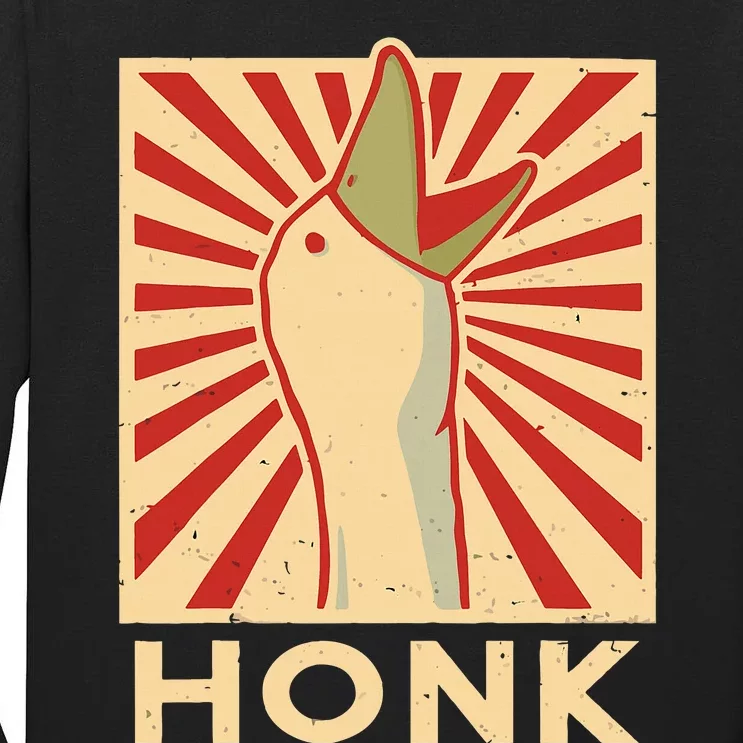 Honk goose  Funny Duck chicken meme Idea Tall Long Sleeve T-Shirt