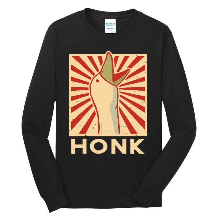 Honk goose  Funny Duck chicken meme Idea Tall Long Sleeve T-Shirt