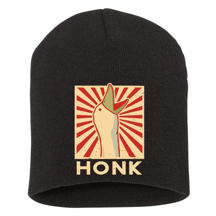 Honk goose  Funny Duck chicken meme Idea Short Acrylic Beanie