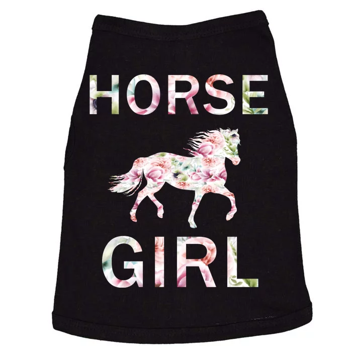 Horse Girl Floral Doggie Tank