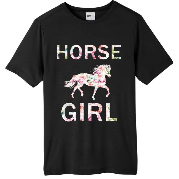 Horse Girl Floral ChromaSoft Performance T-Shirt