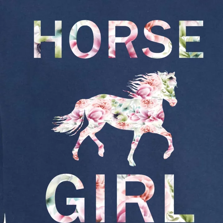 Horse Girl Floral Garment-Dyed Sweatshirt