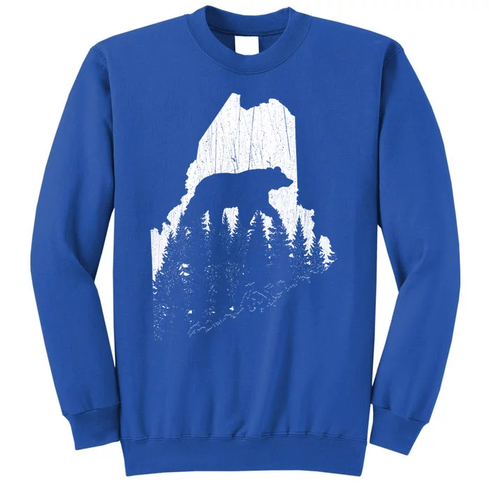 Hunting Gift For Maine Bear Pine Forest Outdoors Gift Sweatshirt