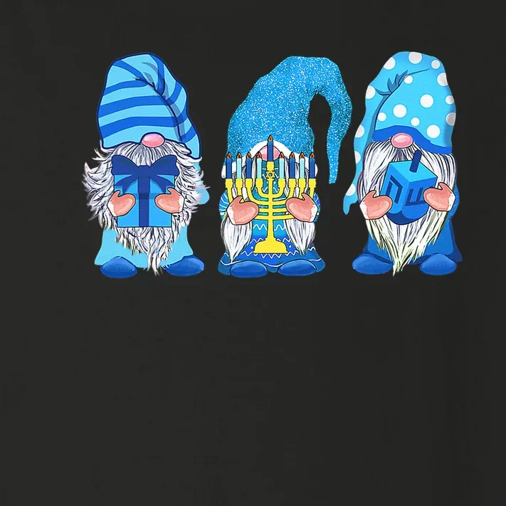 Hanukkah Gnomes Funny Gift Cute Gnomies With Menorah Toddler Long Sleeve Shirt