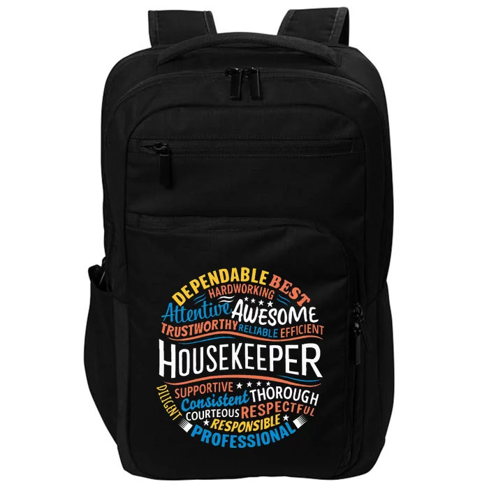 Housekeeper Gifts Funny Housekeeping Week Appreciation Impact Tech Backpack