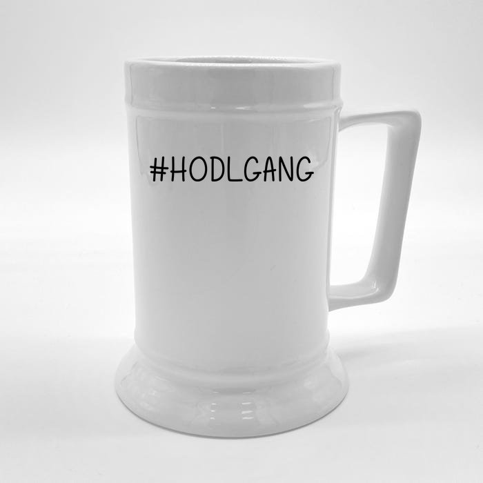 Hodl Gang Funny Crypto Gift Front & Back Beer Stein