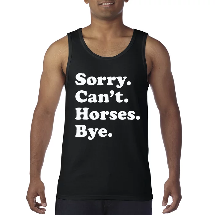 Horse Gift for Horse Racing funny animal Tank Top