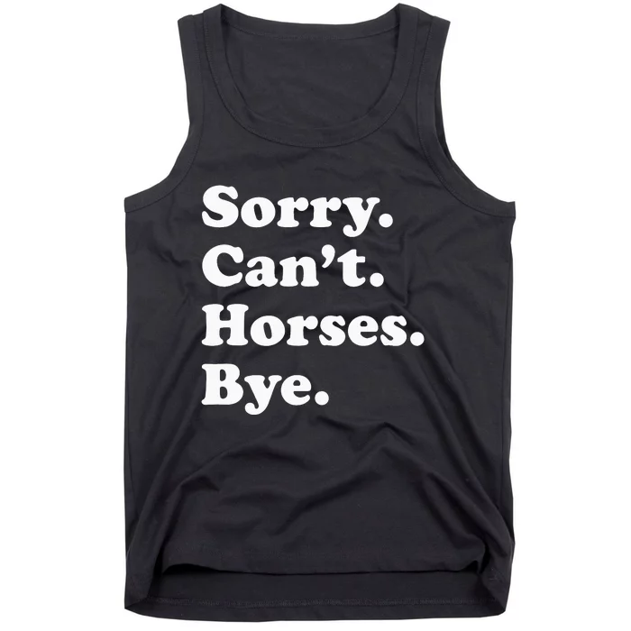 Horse Gift for Horse Racing funny animal Tank Top