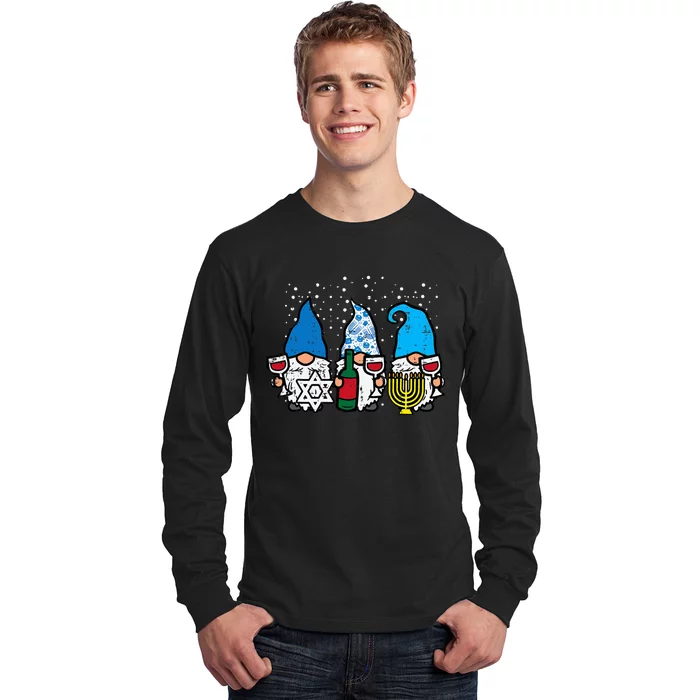 Hanukkah Gnomes Funny Chanukah Jewish Festival Mom Long Sleeve Shirt