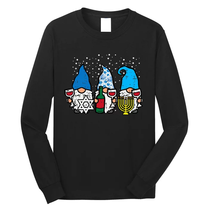 Hanukkah Gnomes Funny Chanukah Jewish Festival Mom Long Sleeve Shirt