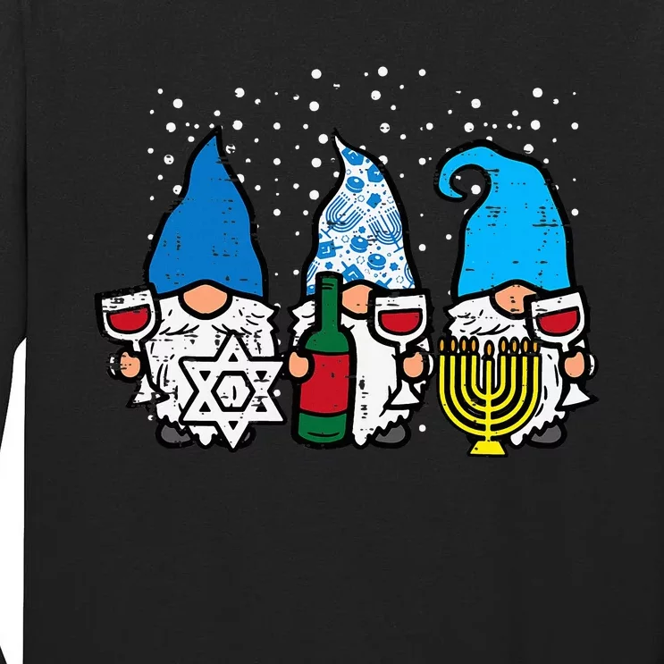 Hanukkah Gnomes Funny Chanukah Jewish Festival Mom Tall Long Sleeve T-Shirt